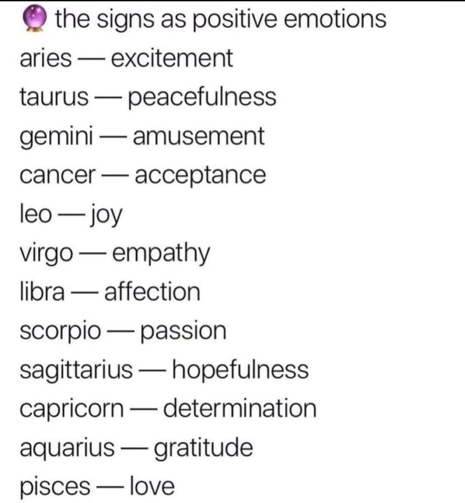 Discover the Positive Emotions Each Zodiac Sign Embodies