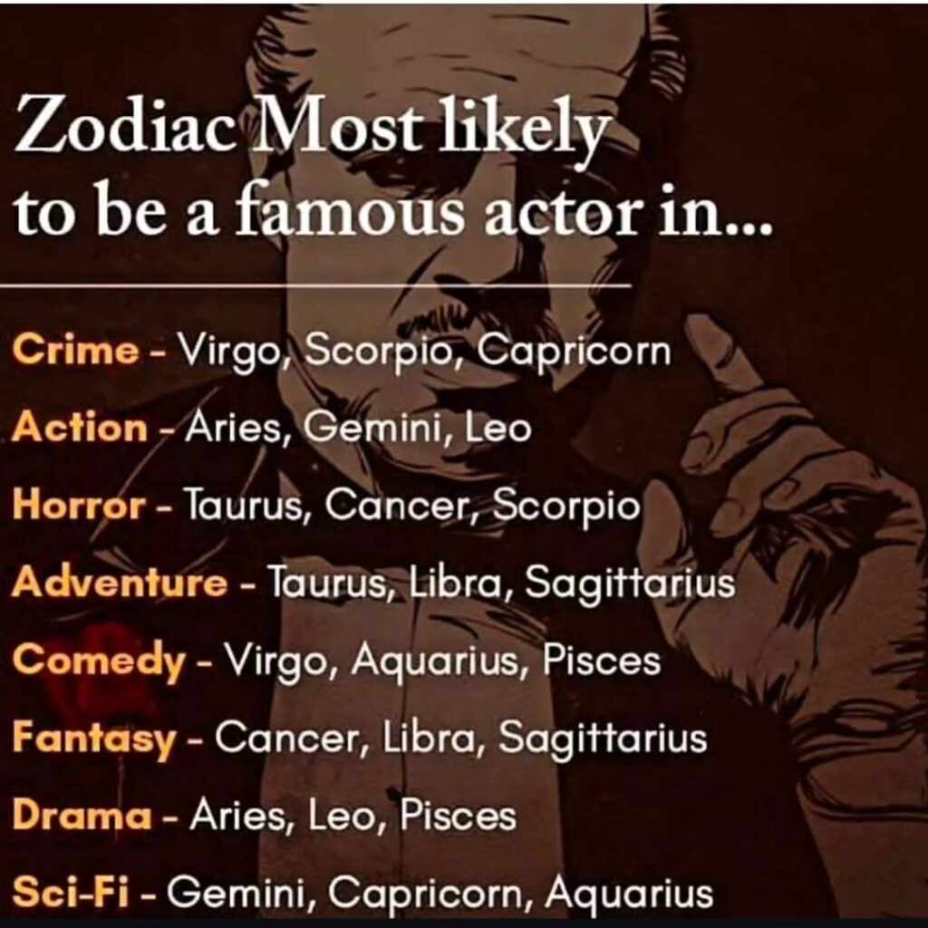 Which Genre Could Your Zodiac Sign Dominate in Hollywood?