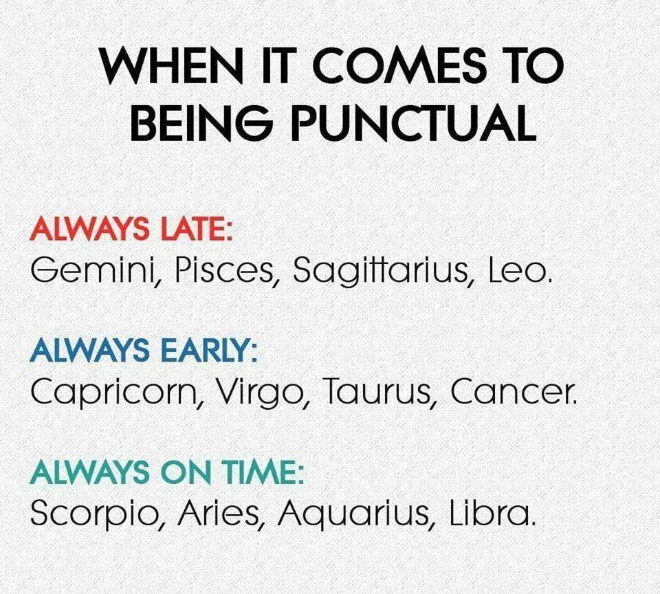 How Your Zodiac Sign Affects Your Timeliness